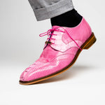 Belvedere Valter Caiman Crocodile & Lizard Shoes Rose Pink (1480)