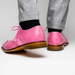 Belvedere Valter Caiman Crocodile & Lizard Shoes Rose Pink (1480)