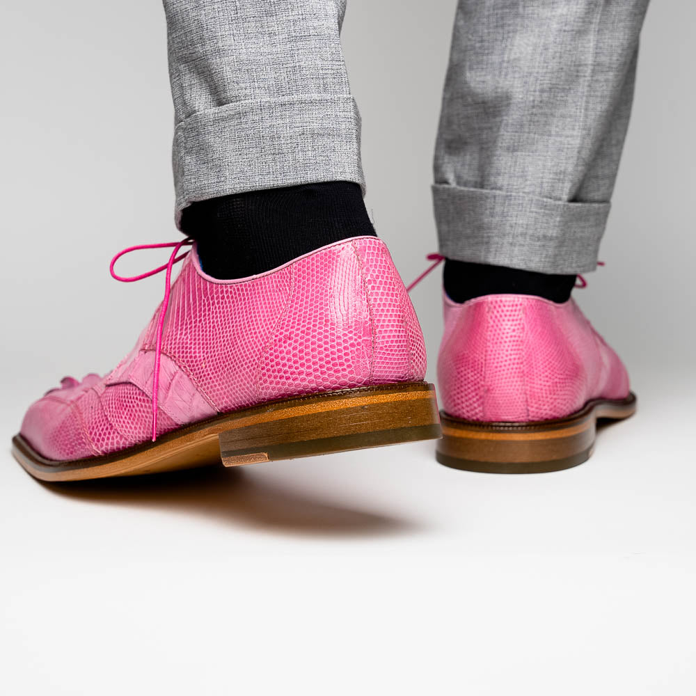 Belvedere Valter Caiman Crocodile & Lizard Shoes Rose Pink (1480)