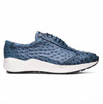 Marco Di Milano Varenna Ostrich Quill Sneakers Blue Jean