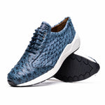 Marco Di Milano Varenna Ostrich Quill Sneakers Blue Jean
