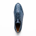 Marco Di Milano Varenna Ostrich Quill Sneakers Blue Jean
