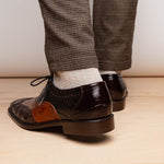 Belvedere Varo Genuine Alligator / Eel Wing Wingtip Shoes Chocolate / Ant Tan (R49)