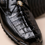 Belvedere Vasco Hornback & Calfskin Sneakers Black (336122)
