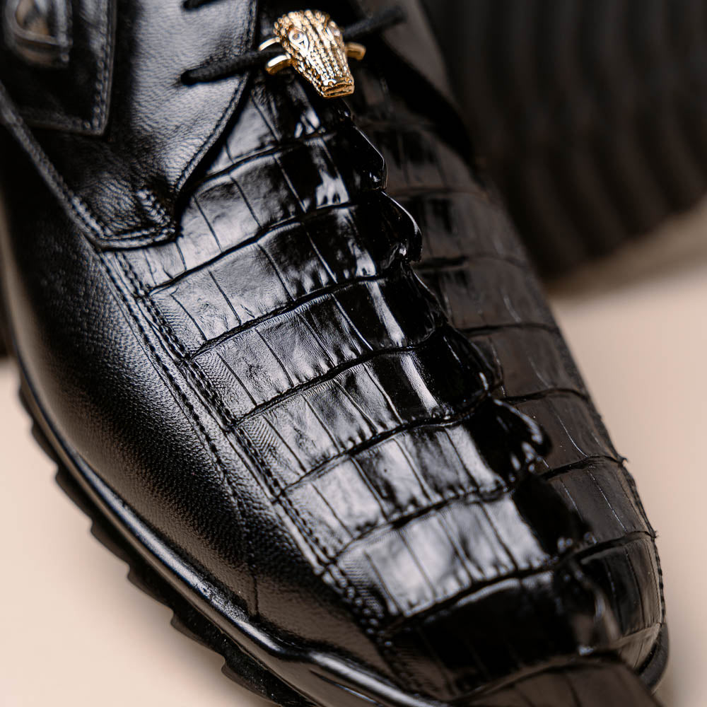 Belvedere Vasco Hornback & Calfskin Sneakers Black (336122)