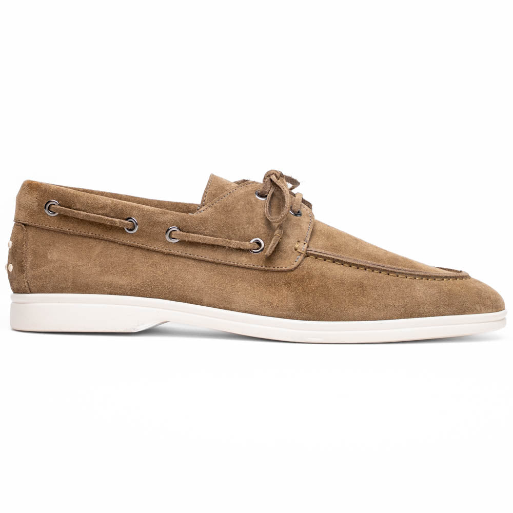 Zelli Venice Sueded Italian Goatskin Boat Shoe Taupe (16-675-TPE)