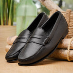 TB Phelps Ventura Deerskin Penny Loafer Black Stag