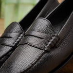 TB Phelps Ventura Deerskin Penny Loafer Black Stag