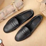 TB Phelps Ventura Deerskin Penny Loafer Black Stag