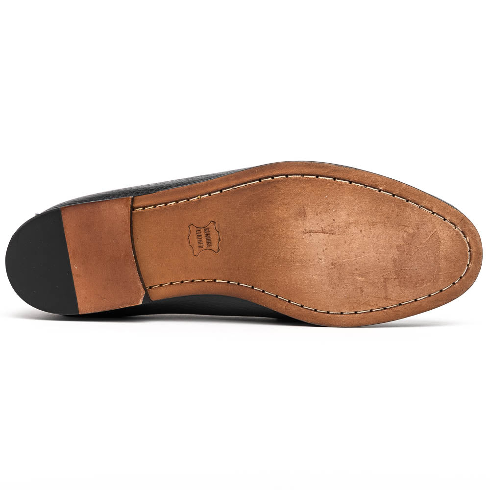 TB Phelps Ventura Deerskin Penny Loafer Black Stag