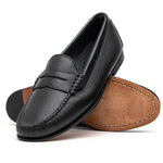 TB Phelps Ventura Deerskin Penny Loafer Black Stag