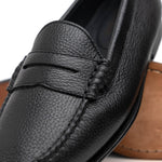 TB Phelps Ventura Deerskin Penny Loafer Black Stag