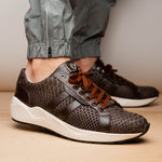 Marco Di Milano Verona Python & Calfskin Sneakers Brown