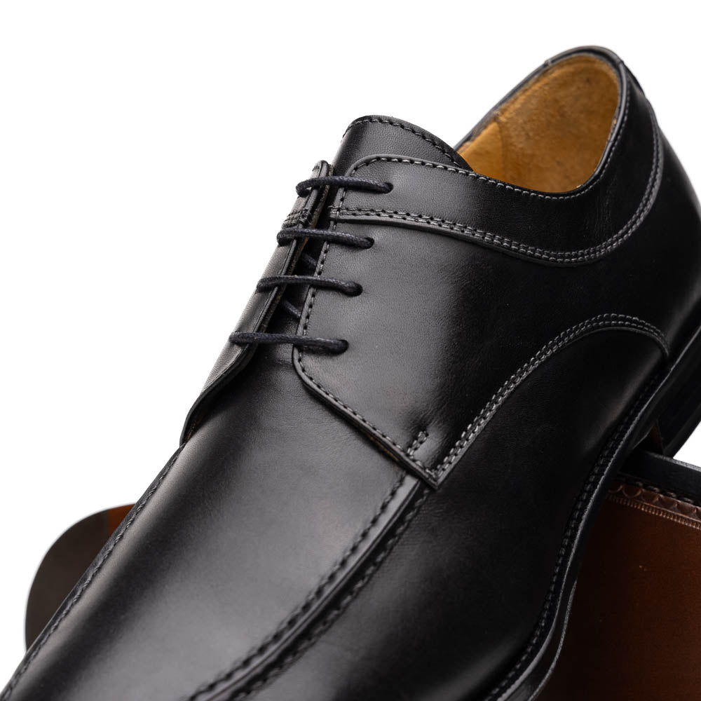Zelli Verona Apron Toe Dress Lace Up Shoes Black