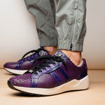 Marco Di Milano Verona Python & Calfskin Sneakers Purple