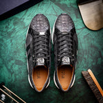 Marco Di Milano Verona Python & Calfskin Sneakers Black