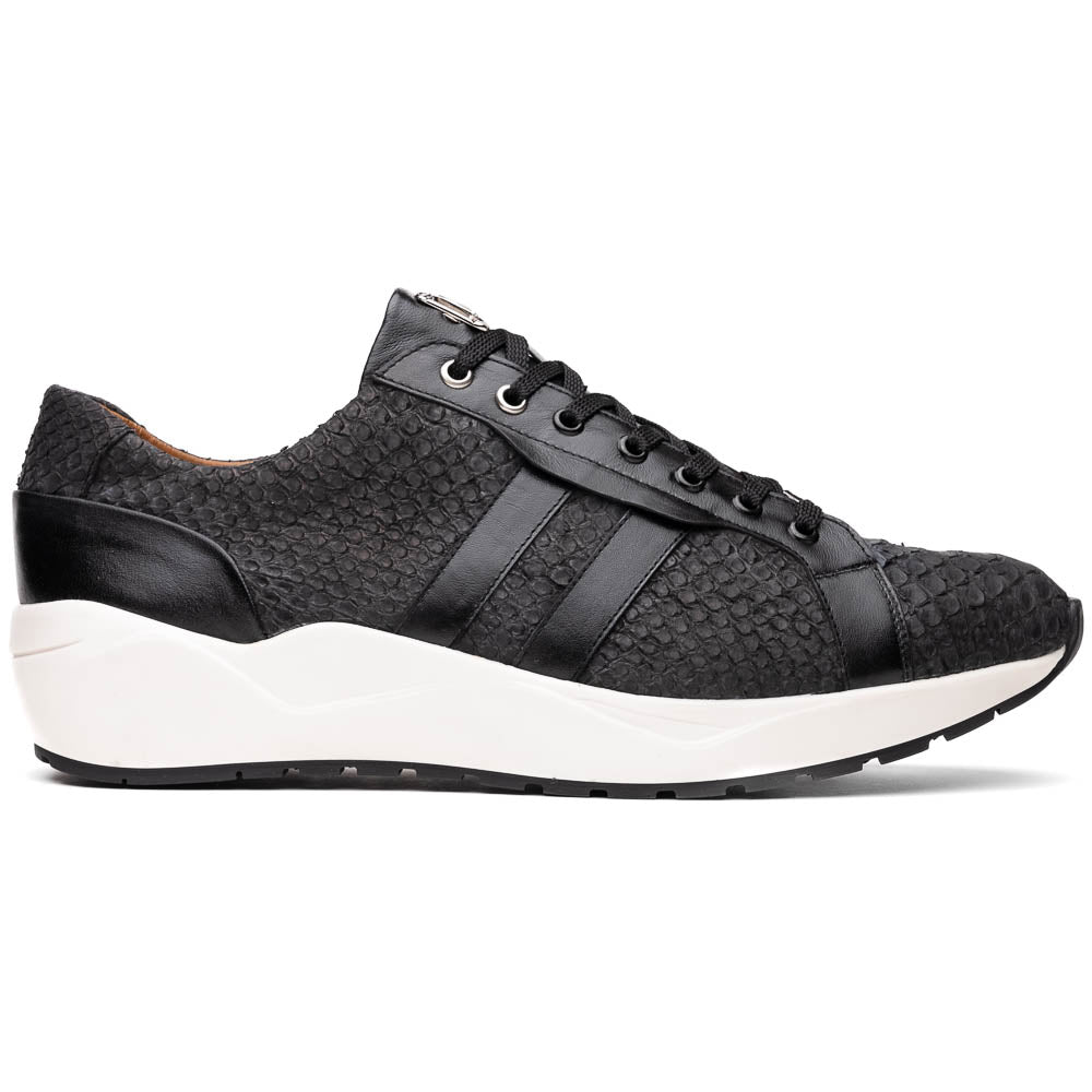 Marco Di Milano Verona Python & Calfskin Sneakers Black