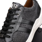 Marco Di Milano Verona Python & Calfskin Sneakers Black