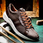 Marco Di Milano Verona Python & Calfskin Sneakers Brown
