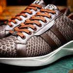 Marco Di Milano Verona Python & Calfskin Sneakers Brown