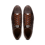 Marco Di Milano Verona Python & Calfskin Sneakers Brown
