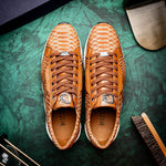 Marco Di Milano Verona Python & Calfskin Sneakers Honey