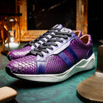 Marco Di Milano Verona Python & Calfskin Sneakers Purple