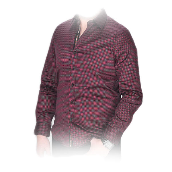 Vestigium R1613 Men's Long Sleeve Fashion Shirts Red