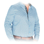 Vestigium R1614 Men's Long Sleeve Fashion Shirts Aqua