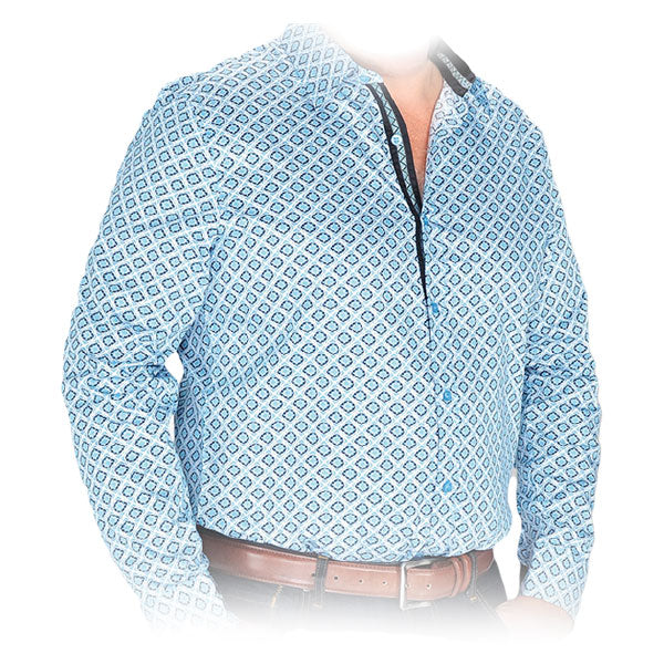 Vestigium R1614 Men's Long Sleeve Fashion Shirts Aqua