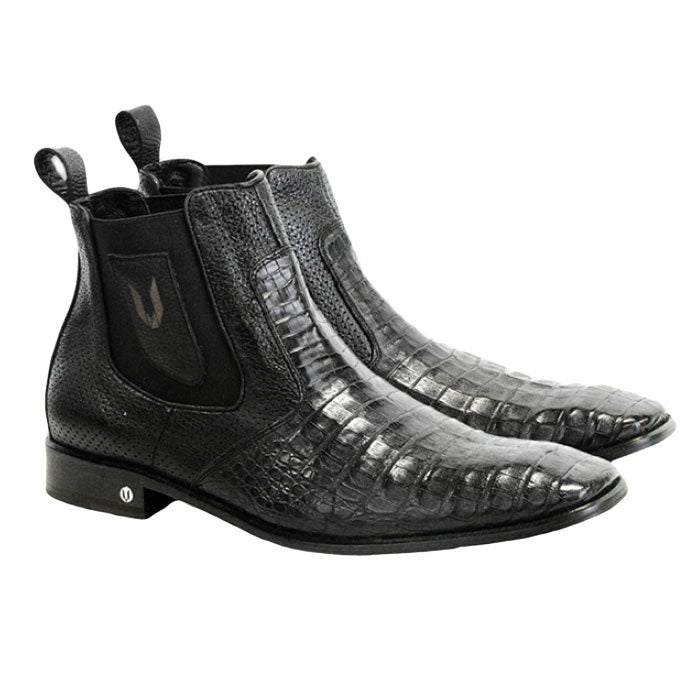 Vestigium Caiman Belly Chelsea Boots Black 