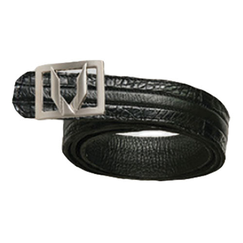Vestigium Caiman Belly Dressy Belt Black