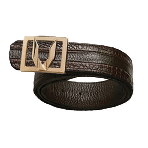 Vestigium Caiman Belly Dressy Belt Brown