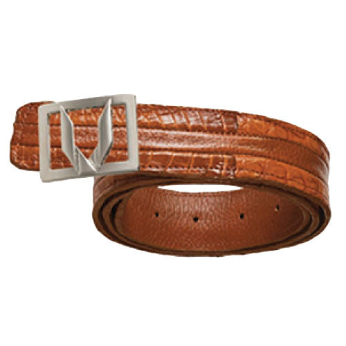 Vestigium Caiman Belly Dressy Belt Cognac