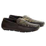 Vestigium Caiman Belly Driving Loafers Brown