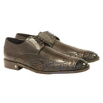 Vestigium Caiman Belly Oxford Shoes Faded Brown