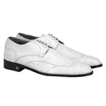 Vestigium Caiman Belly Oxford Shoes White