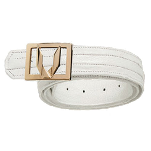 Vestigium Cat Shark Dressy Belt White
