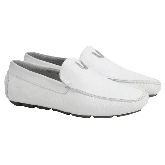Vestigium Cat Shark Driving Loafers White
