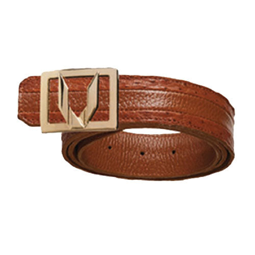 Vestigium Ostrich Dressy Belt Cognac