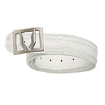 Vestigium Ostrich Dressy Belt White