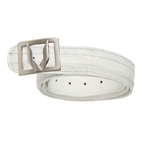 Vestigium Ostrich Dressy Belt White