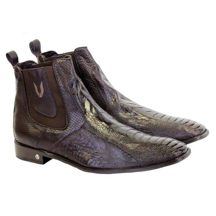 Vestigium Ostrich Leg Chelsea Boots Brown