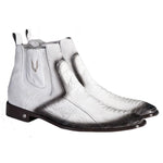 Vestigium Ostrich Leg Chelsea Boots Faded White