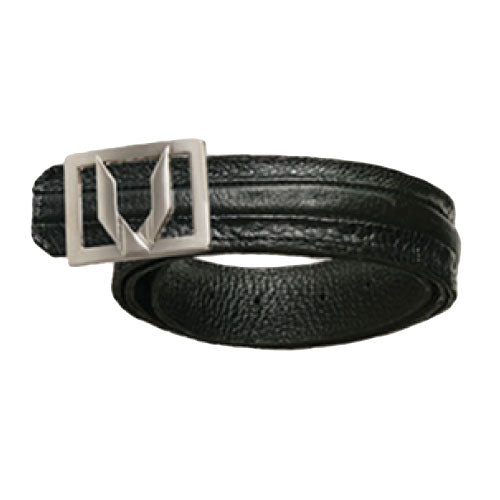Vestigium Ostrich Leg Dressy Belt Black