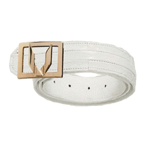 Vestigium Ostrich Leg Dressy Belt White