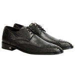 Vestigium Ostrich Leg Oxford Shoes Black