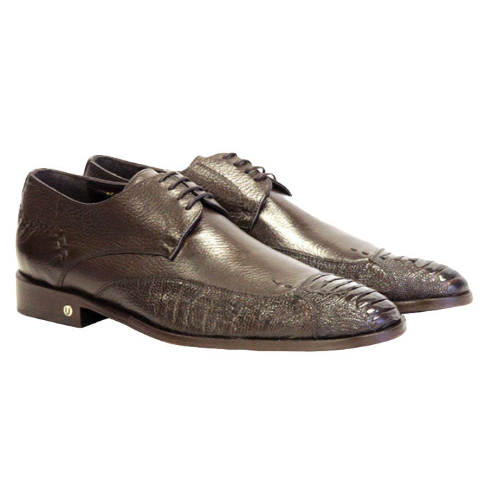 Vestigium Ostrich Leg Oxford Shoes Brown