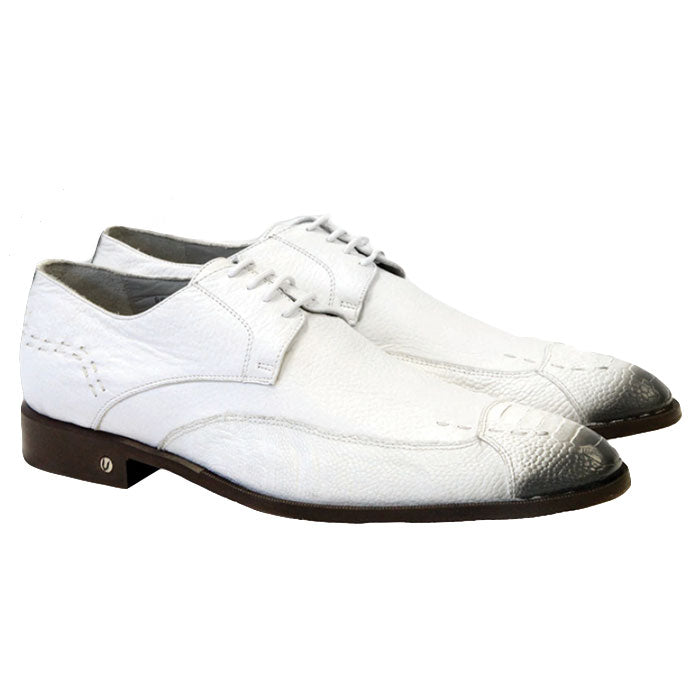 Vestigium Ostrich Leg Oxford Shoes Faded White