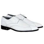 Vestigium Ostrich Leg Oxford Shoes White